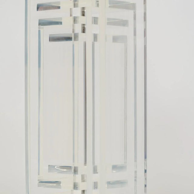 Mid Century Lucite Lamps - A Pair For Sale - Image 4 of 5