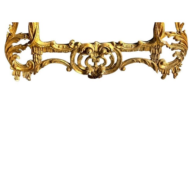 Wood Chinese Chippendale Gilt Wood Carved Frame Pagoda Mirror George III Style For Sale - Image 7 of 9