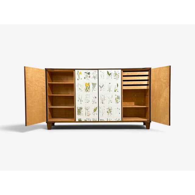 Alabaster Swedish Modern, Monumental Nordens Flora Cabinet, Mahogany, Sweden, 1940s For Sale - Image 8 of 18