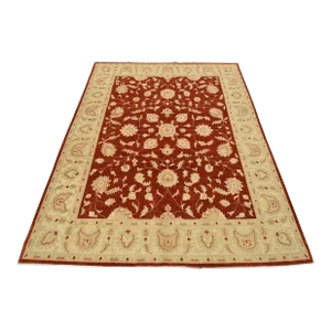 Ziegler Red Wool Traditional Hand-Knotted Oriental Rug 8'1'' X 9'11''