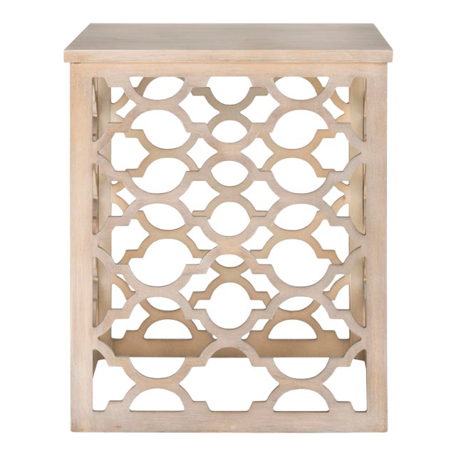 Abraham End Table in Grey For Sale