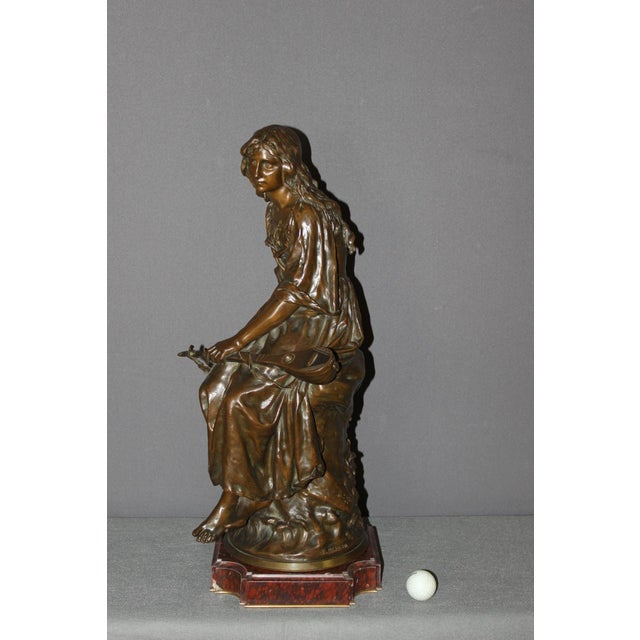 Paul-Eugène Mengin, the Mandolin Player, 1800s, Bronze For Sale - Image 3 of 15
