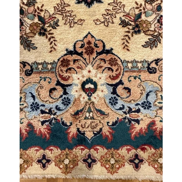 Brown Hand-Knotted Tabriz Rug with Floral Medallion For Sale - Image 8 of 12