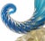 Glass Vintage Murano Seguso Opalescent Blue Gold Flecks Italian Art Glass Mid Century Sculptural Flower Vase For Sale - Image 7 of 12