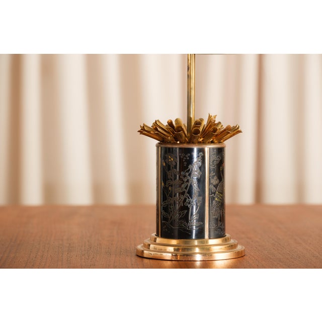 Vintage Brass Pagoda-Shaped Cigarette Dispenser With Chinoiserie Detail For Sale - Image 9 of 13