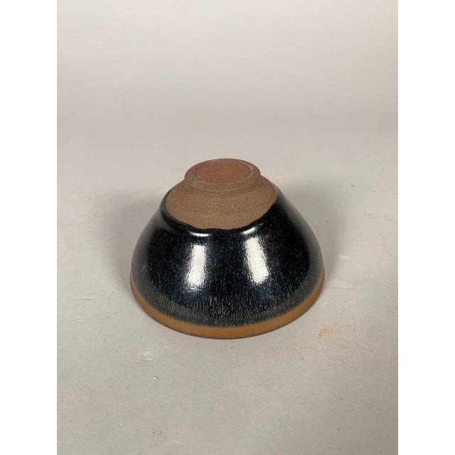 Black glazed stoneware bowl known as Hare's Fur, China, Song Dynasty style (960-1279) For Sale - Image 12 of 12
