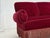 Mid-Century Modern Danish 2-Seater Drop Arm and Back Sofa in Cherry-Red Velour, 1950s For Sale - Image 3 of 18