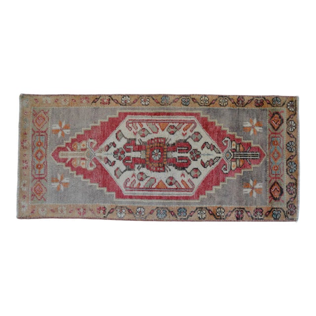 1970s Vintage Hand Knotted Small Rug For Sale