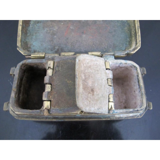 Antique Mindanao Southeast Asian Brass Lime Betel Nut Snuff Box For Sale - Image 13 of 13