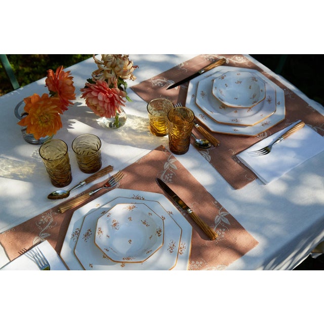 ZdG Brindille Large Dinner Plates, Ochre Brulee - Set of 2 For Sale - Image 6 of 12