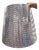 Fermoie 20 Inch Tall Empire Lampshade in Indigo Blue Wicker Pattern For Sale