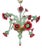 Floral Chandelier with Red Poppies by Bottega Veneziana For Sale