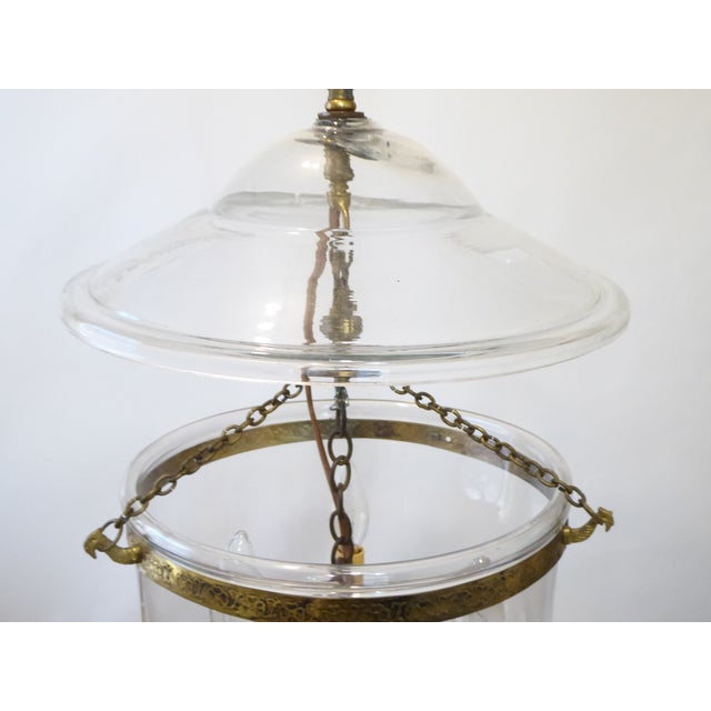 Vintage Glass Smoke Bell Light For Sale - Image 4 of 4