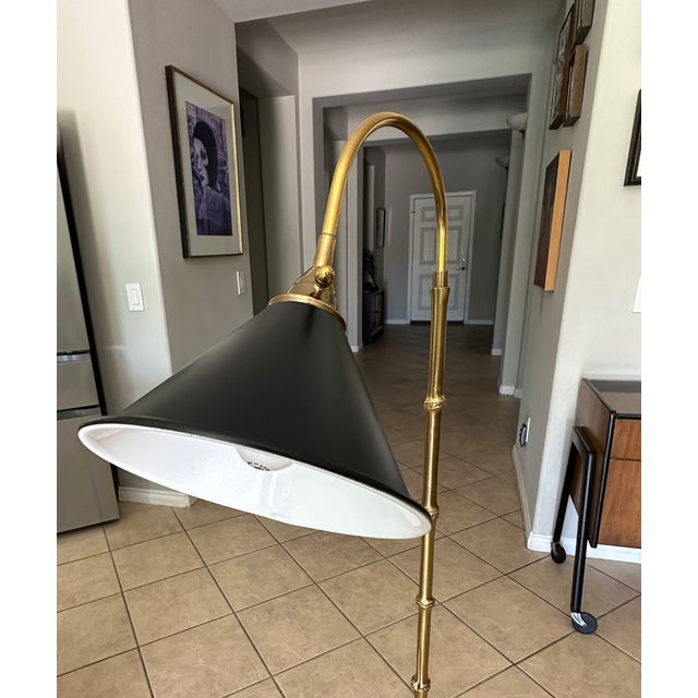 Late 20th Century Frederick CooperSolid Brass Faux Bamboo Floor Lamp For Sale - Image 14 of 17