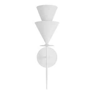 Christiane Lemieux by Visual Comfort Studio Cornet 1-Light Large Sconce in Plaster Matte White