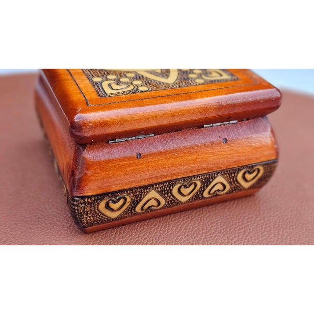 Wood Art Deco Carved Wooden Box, 1920s For Sale - Image 7 of 10