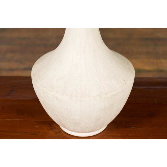 Northern Thai Chiang Mai White Contemporary Vase from the Prem Collection For Sale - Image 10 of 13
