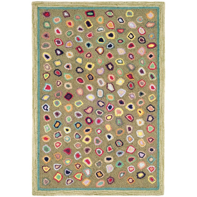 Dash & Albert by Annie Selke Cat's Paw Sage Micro Hooked Wool Rug, 4' x 6' For Sale In Boston - Image 6 of 6