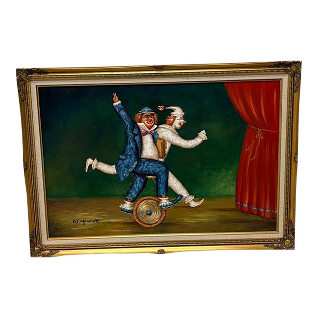 1970s Original Framed Oil on Canvas by William Moninet For Sale