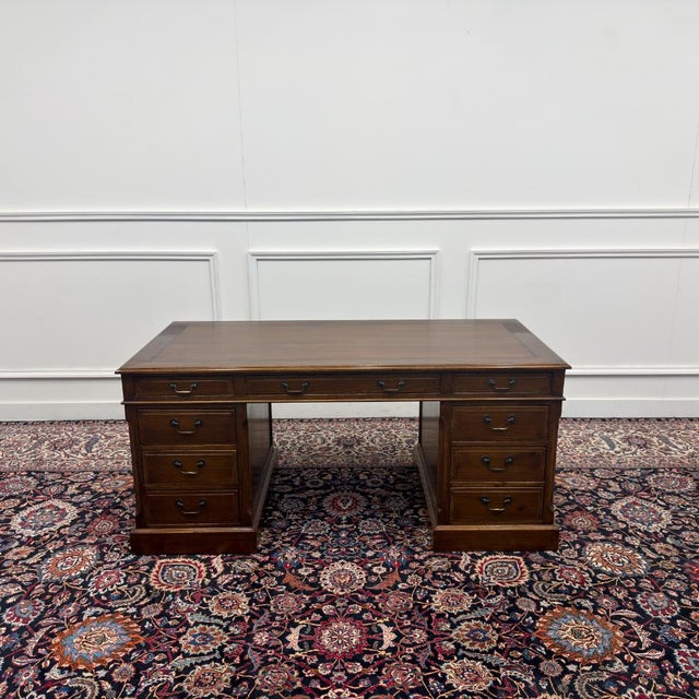 English Oak Desk from Eichholtz For Sale - Image 4 of 18