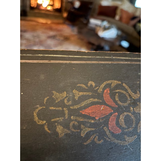 Early 19th Century Mid 18-19th Century Norwegian Silverware Box With Rosemalling For Sale - Image 5 of 5