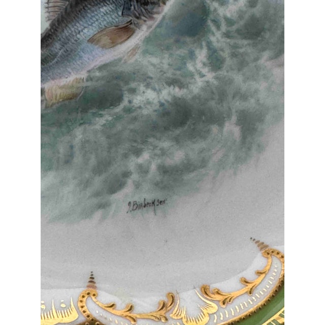 English 1920s Royal Cauldon for Tiffany & Co. Fish Plates, Set of Six For Sale - Image 3 of 10