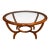 Round Coffee Table in Caviúna Wood & Glass by Giuseppe Scapinelli, Brazil, 1950s For Sale