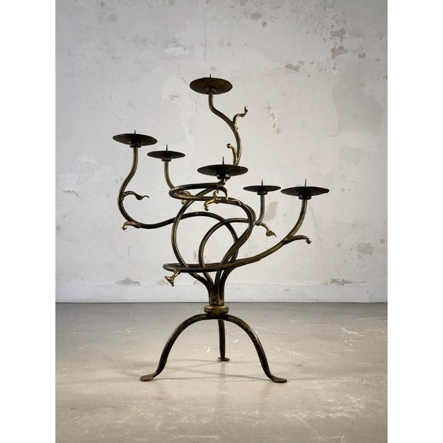 Vintage French Brutalist Candleholder, 1990 For Sale - Image 13 of 18