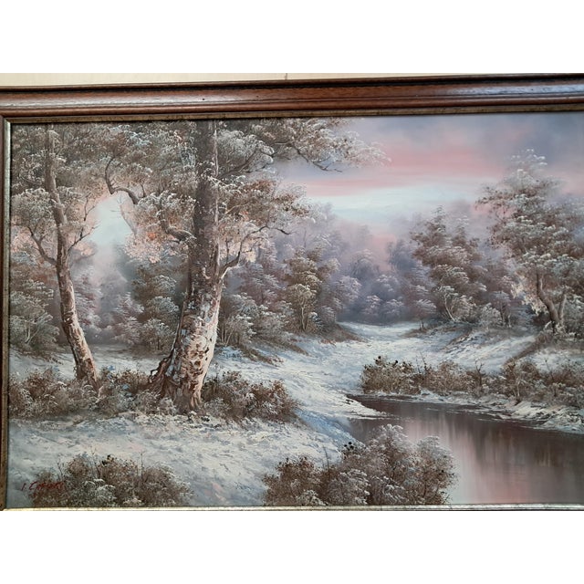 I Cafieri, Winter Landscape, Oil Painting, 1984, Framed For Sale - Image 18 of 18