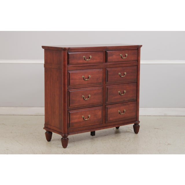 Traditional Durham Cherry 8 Drawer Dressing Chest For Sale - Image 3 of 15