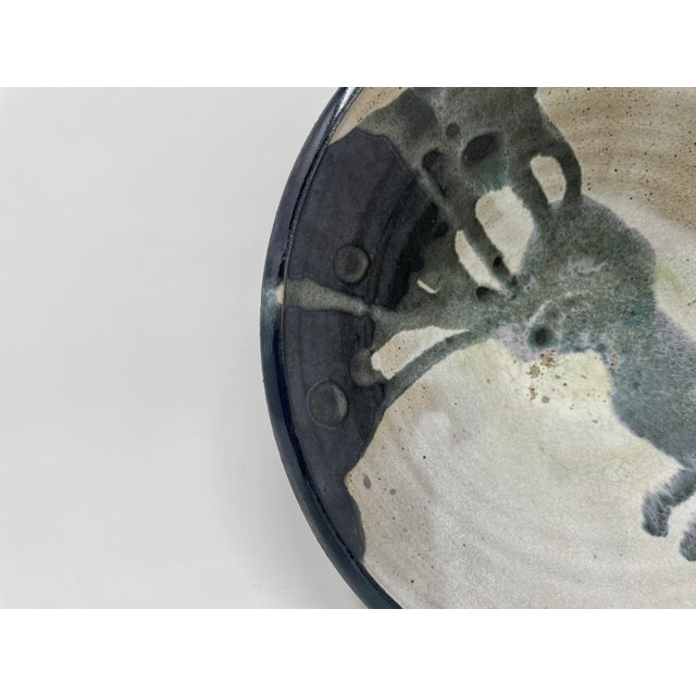 Vintage Organic Modern Glazed Studio Pottery Bowl For Sale In Buffalo - Image 6 of 11