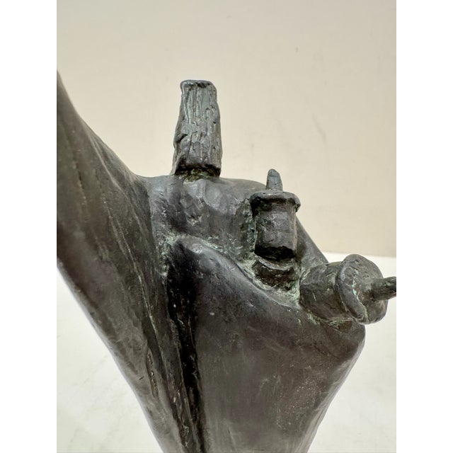 1960s Larry Mohr Bronze Abstract Figurative Sculpture Signed From Artist Estate For Sale In Atlanta - Image 6 of 8