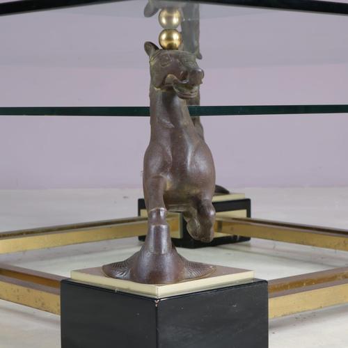 Flying Horse of Gansu Coffee Table from Maison Charles, France, 1970s For Sale - Image 11 of 12