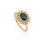 VR Jewels Modern 1.83ct Natural Sapphire Diamond Statement Ring in 14k Yellow Gold Size 5.5 For Sale - Image 4 of 17