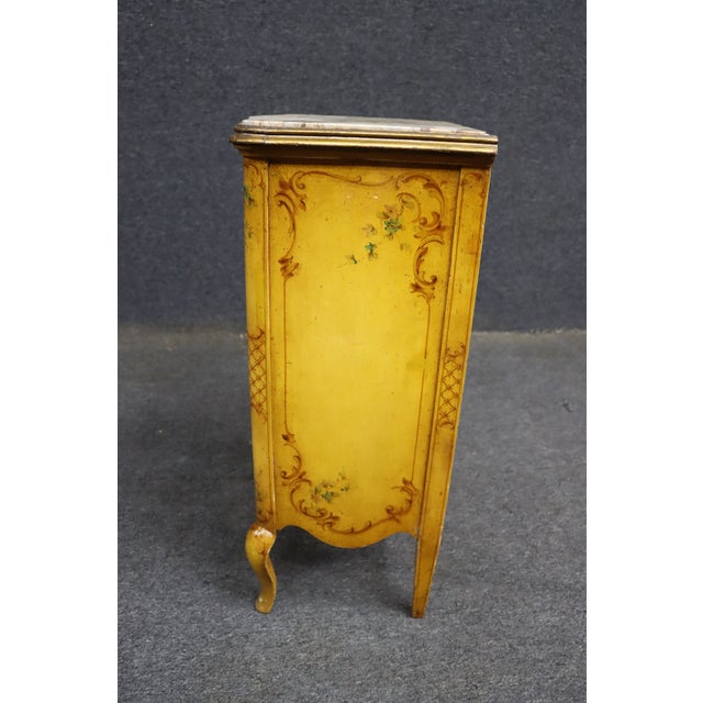 Italian Painted Nightstand With Marble Top by Ny Galleries For Sale - Image 11 of 13