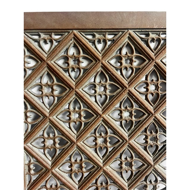 Farmhouse Vintage Cast Iron Moorish Panel Small For Sale - Image 3 of 3