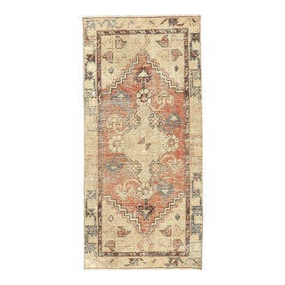 Mid 20th Century Small Distressed Vintage Rug For Sale