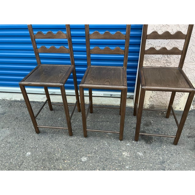 2000 - 2009 Set of 3 Country French Counter Stools For Sale - Image 5 of 10