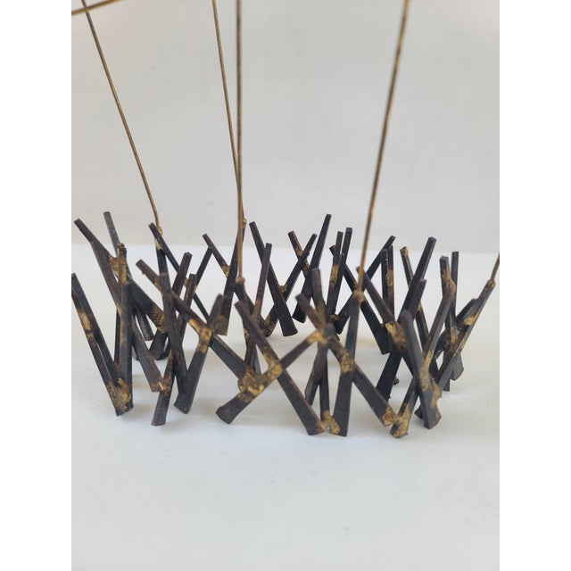 Signed Brutalist Metal Butterflies Sculpture For Sale - Image 10 of 11