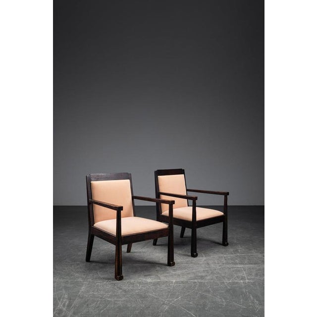 Brown Rationalist Chairs from Cornelis Van Der Sluys, Set of 2 For Sale - Image 8 of 16