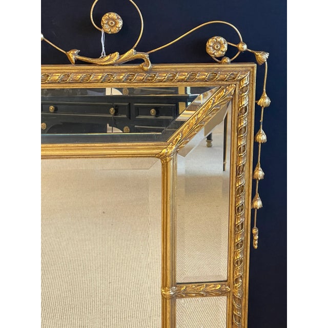 Wood Adams Style Gilt Wood Wall, Console or Over the Mantle Mirror For Sale - Image 7 of 13