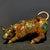 Traditional Vintage Cloisonne Enamel Bull Figurine – 9.8" Yellow Ground Gilt Ox Sculpture For Sale - Image 3 of 9