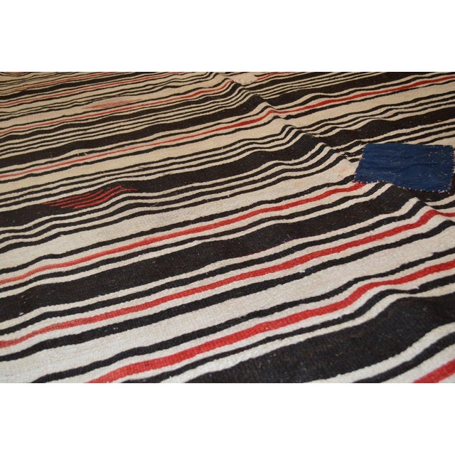 Turkish Vintage Turkish Anatolian Hand Knotted Wool/Hemp Rug, 5'4''x9'1'' For Sale - Image 3 of 4