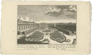 Wolff, Illustration of a Small Garden and Building, 1737, Print