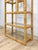 Wood Coastal Etagere Rattan Wrapped Milo Baughman Style Five Tier Glass Shelf MCM For Sale - Image 7 of 15