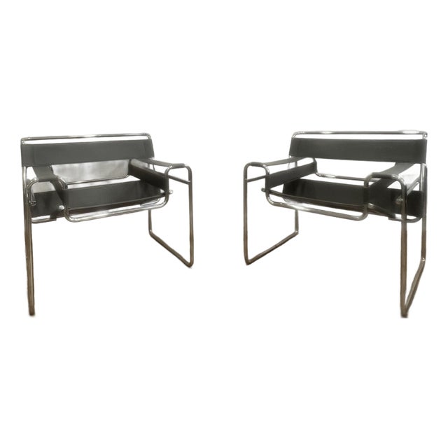 Vintage Wassily Style Chairs - Set of 2 For Sale