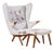 Svend Skipper Model 91 Mid Century Papa Bear Wingback Lounge Chair With Ottoman For Sale