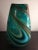 1980s 1980s Green Swirl Art Glass Decorative Vase For Sale - Image 5 of 7