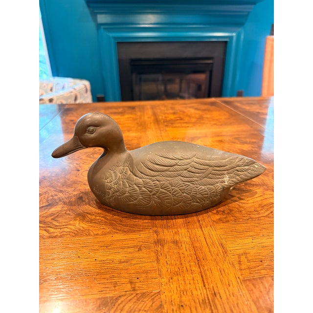 1970s Vintage Brass Duck For Sale - Image 5 of 8