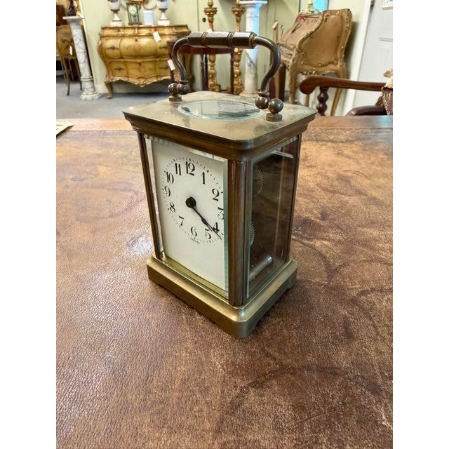 French Late 19th Century Carriage Clock, Brass Case, Circa 1890 For Sale - Image 17 of 18